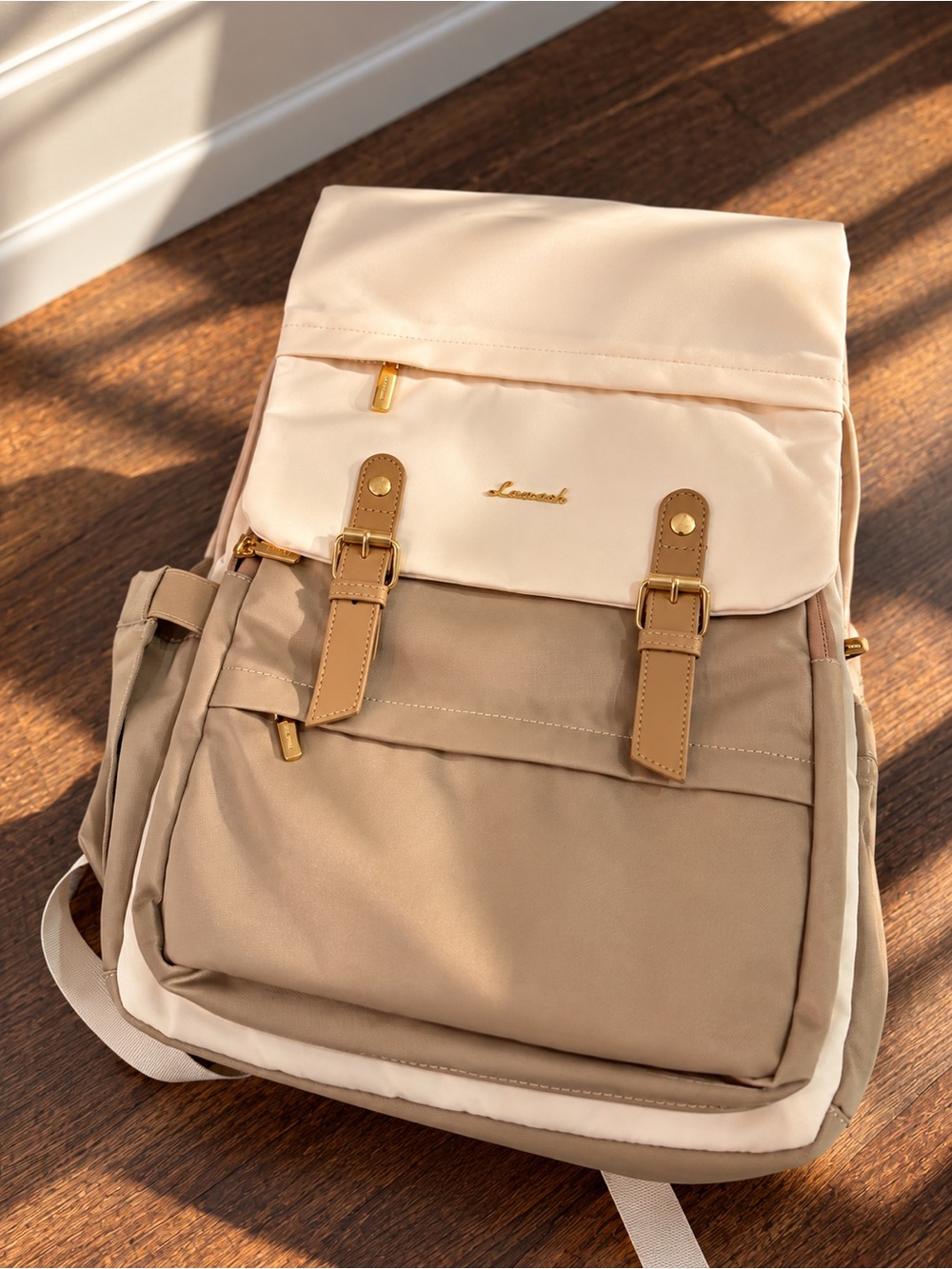 Unbranded Men's Beige & Cream Casual Backpack